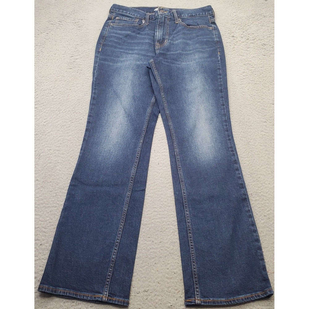 Old Navy Bootcut Jeans Mens 31x32 Blue Built-in Flex Mid Rise Whiskered Stretch